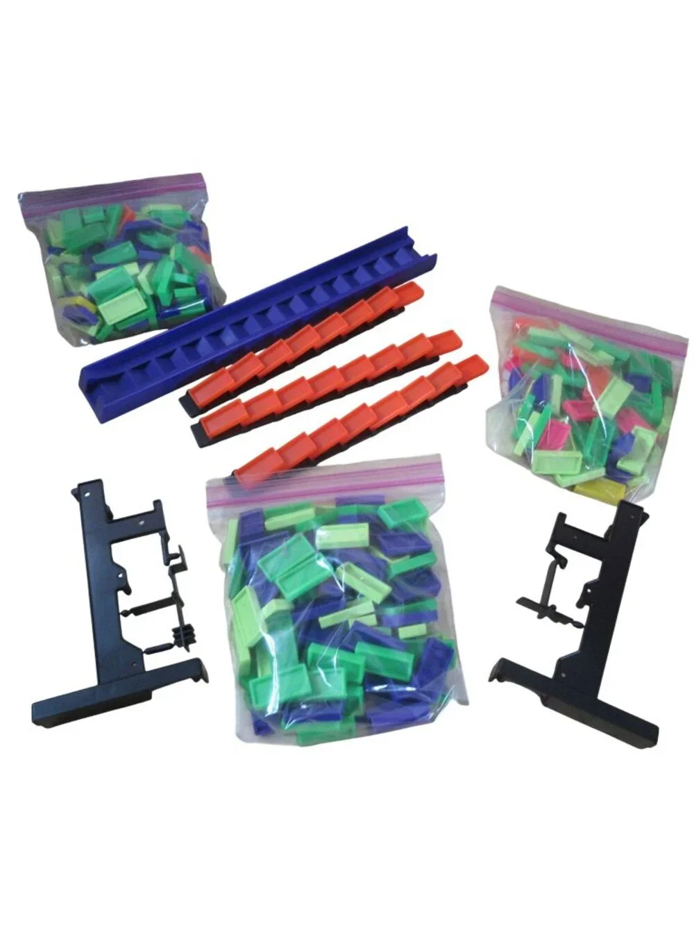 Domino Rally Add-On / Replacements Pieces - 260 Tiles - Straights - Staircase
